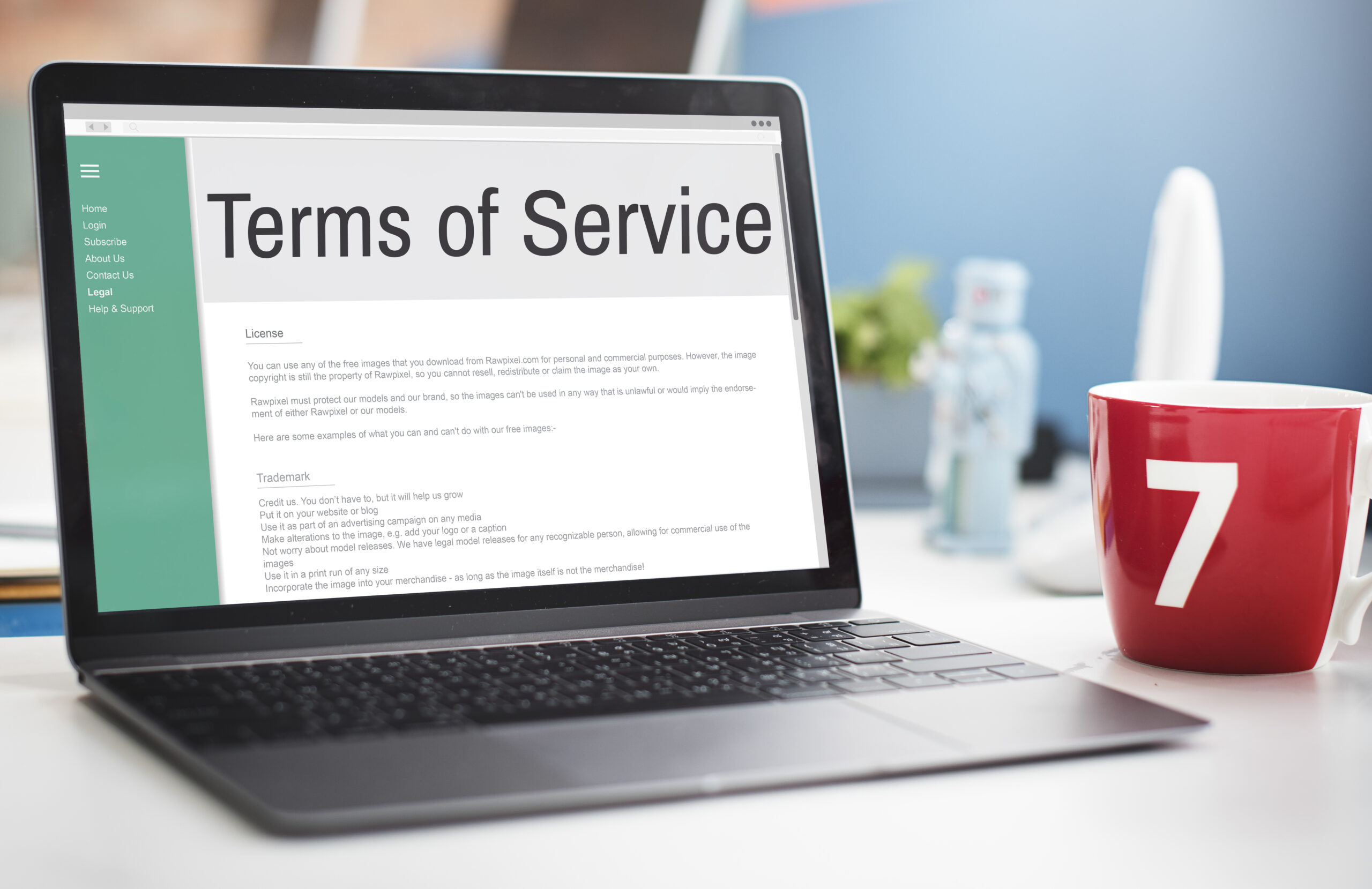 terms of service conditions rule policy regulation concept
