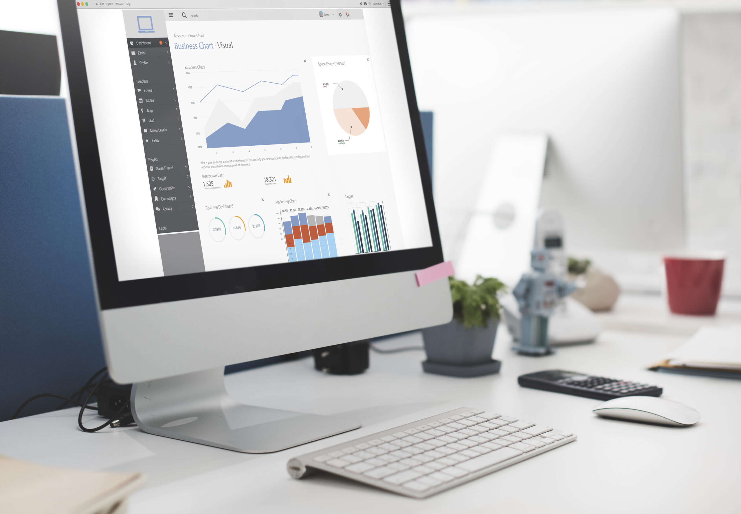 business chart visual graphics report concept