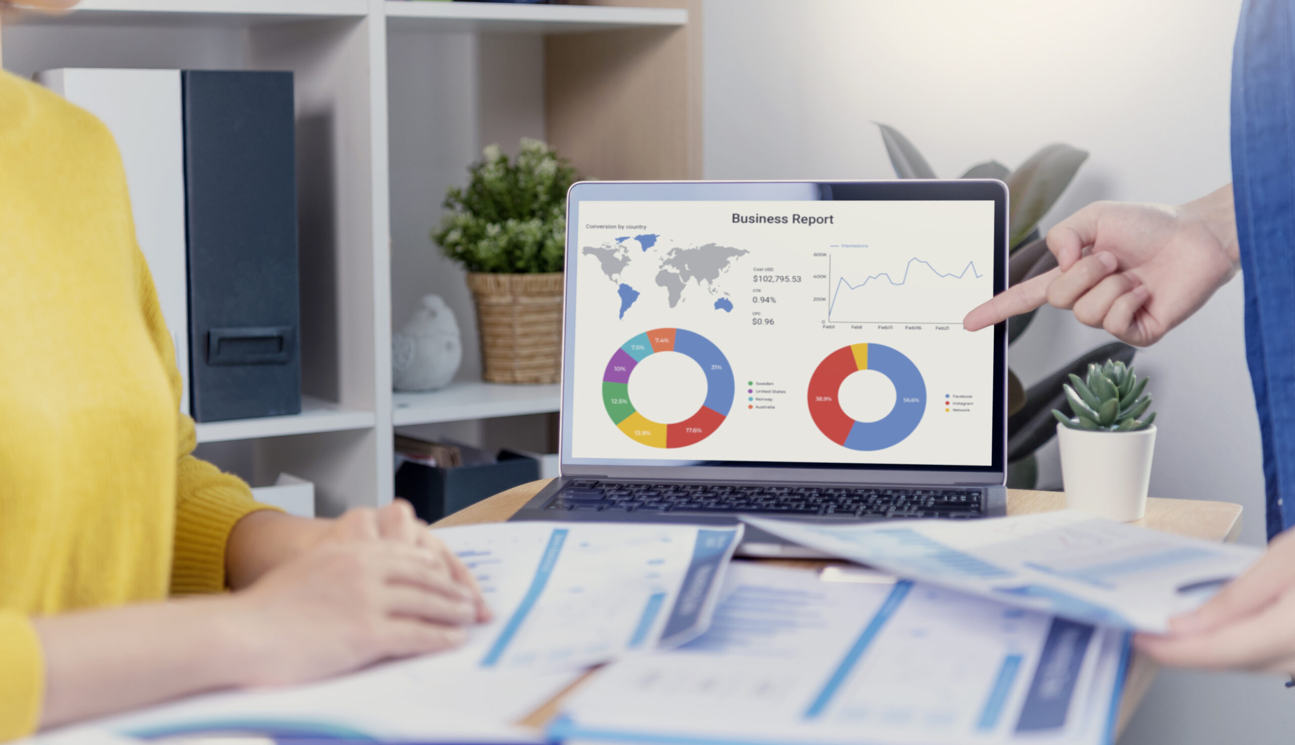 businesspeople meeting plan analysis graph company finance strat