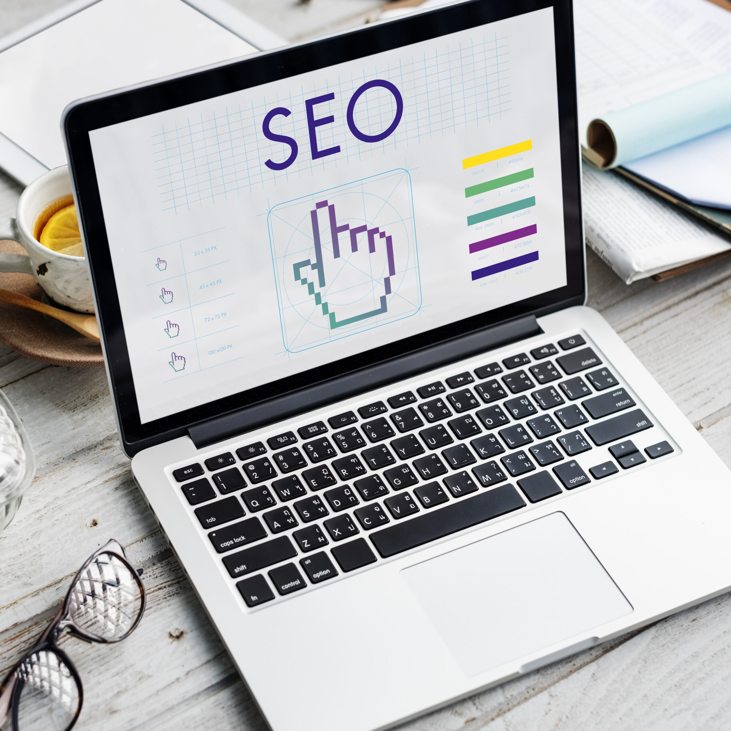 seo links webinar hand cyberspace concept